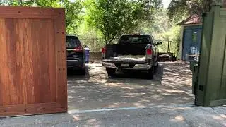 Amazing Wood Design Automatic Driveway Gate .