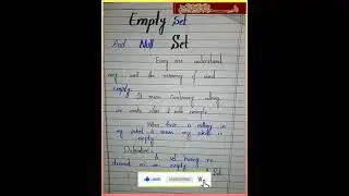 Empty and null  set # math With AW