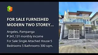 FOR SALE FURNISHED MODERN TWO STOREY HOUSE WITH POOL IN ANGELES CITY NEAR CLARK AND KOREAN TOWN