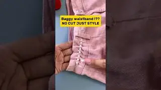 DIY Waistband Fix with Beads | How to Tighten Jeans Waistband Without Cutting #shorts #sewing #tips