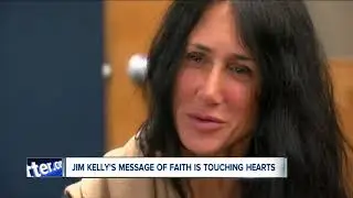 Jim Kelly spreads message of faith while dealing with cancer