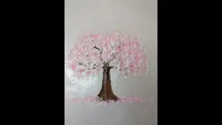How to PAINT a Cherry Blossom Tree!