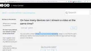 HBO GO how many devices streaming at the same time?