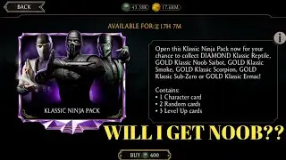 MK Mobile: Huge Pack Opening For Klassic Ninja Pack! Will I Get Noob?