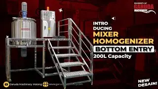INTRODUCING | New Design! Mesin Mixer Homogenizer Bottom Entry 200L