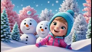 Cinco Pequeñas Bolas de Nieve Jugando al Invierno ❄️ | Canciones Infantiles y Rimas para Niños