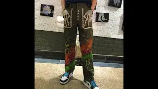 bling rhinestones  fashion jeans to man