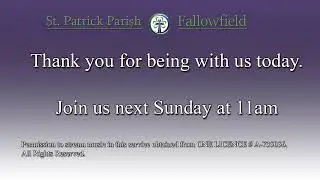 St Patrick, Fallowfield  - The 25th Sunday in Ordinary time. September 21st  2025