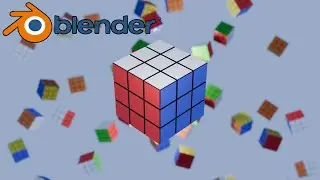 Creating a Rubik's Cube in Blender | 10x Speed Timelapse