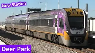 Trains at the new Deer Park Station; Opening Day - Melbourne Transport