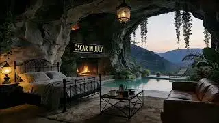 The Quiet Grotto &mdash; Mountain Cave Fireplace Sounds for Deep Sleep, Stress Relief & Night Calm (10H)