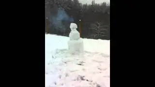 funny exploding snowman