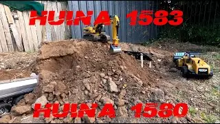 Miniature Titans: Rc Earthworks with Huina 1580 and Huina 1583