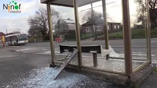 Bushokje vernield in Voorde