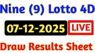 07/12/2025 Nine Lotto Results | 4d Result Today | 9 Lotto 4d Results | Today 4d Result Live