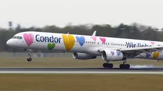 Condor Boeing 757-300 [Wir lieben Fliegen/D-ABON] Landing at Frankfurt Airport FRA [Full HD]