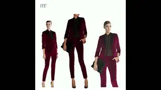 Wine Red Elegant Tuxedo Blazer with Black Lapel