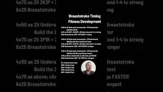 A Breaststroke Fitness Set For Better Timing #swimfaster #swimming #skilltraining
