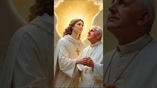 Pope Francis with Ramuel the Angel of God#popefrancisinheaven#angel