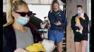 Elsa Hosk and Tom Daly enjoy lunch and hike with baby girl Tuulikki