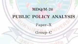 Public policy analysis question paper