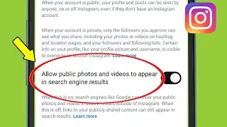 instagram Allow public photos and videos to appear in search engine results