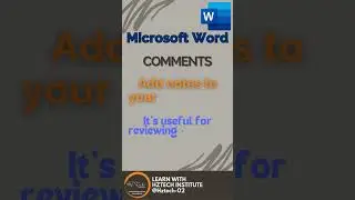 Comments in MS Word  #wordprocessor #toolbar #microsoftword #quiz #microsoftoffice #windows #msword