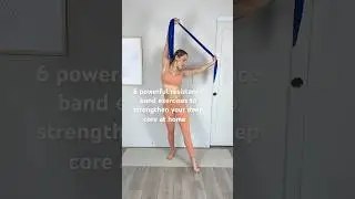 Build a strong core with a resistance band!✨#pilates #resistancebands