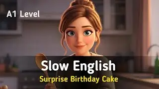 Surprise Birthday Cake | English Listening Practice for beginners (A1 Level)