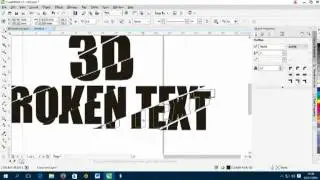 Tutorial Corel Draw   Broken 3D Text Effect