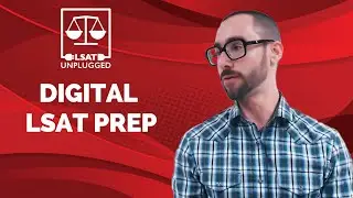 Digital LSAT Prep with Tablet and Reading on Screen