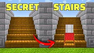 How to Build Hidden Secret Stairs in Minecraft (Bedrock)
