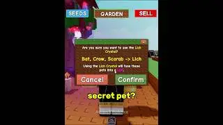 i got new Lich secret pet  #roblox #growagarden