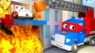 Incendiu la spital - Super Camionul Carl &icirc;n Orasul Masinilor 🚚 ⍟ Desene pentru copii