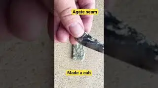 Agate seam cabbing. Made a cabochon #crystal #agate #shorts