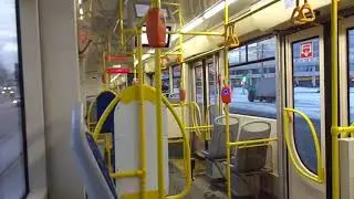 Через мост А. Невского! Трамвай Санкт-Петербурга 9-52: 71-623-02.01 (УКВЗ) б.7504 по №23 (13.01.19)