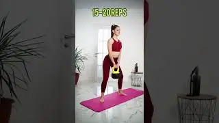 🔥KETTLEBELL WORKOUT FOR WOMEN 🔥 Do it x3 #shorts #workout #kettlebell #legs #glutes #booty