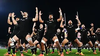 Dane Coles leads the All Blacks haka for the first time