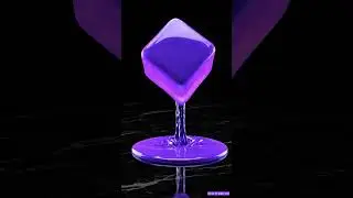 Oddly Satisfying Melting Purple Cube Animation 💜🧊 | Soft Body Physics #relaxing