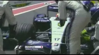 First ever pit-stop of Kazuki Nakajima - F1 2007