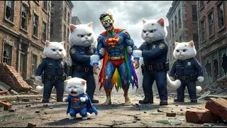 Mysterious Zombie Visitor ⚡ Police Help a Scared Kitten | AI Animal Story
