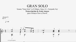 GRAN SOLO - de Fernando Sor - Tablatura por Jes&uacute;s Amaya...