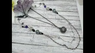 Multi Strand Necklace Using Jesse James Beads Dark Academia  Mix!