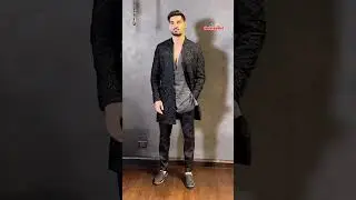 Ahan Shetty looked dashing as he donned a traditional black kurta for the event.