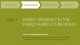 MOOC Week4 Energy Efficiency in the Energy-Agriculture Nexus