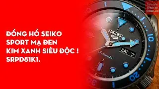 Đồng hồ lặn Seiko 5 sport mới mạ đen nh&aacute;m cực đẹp chống nước 100m dạ quang si&ecirc;u s&aacute;ng.