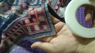 Dupatta sides ko double sided fusing sy finish krna || easy sewing tips #sewing