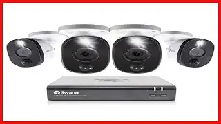 Swann 8 Channel 4 Camera Security System, Wired Surveillance 1080p HD DVR 1TB HDD, Audio Capture