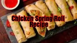 Chicken vegetable spring roll recipe| homemade spring roll| easiest recipe of spring roll