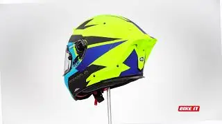 Airoh GP550S Full Face Helmet (Matt Blue - 'Vektor') - 360 spin